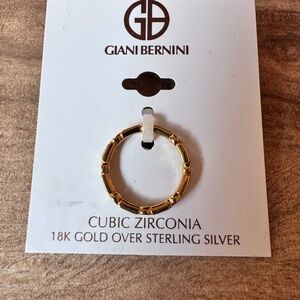 Giani Bernini 18K Gold Over Sterling Silver Ring Size 7 New